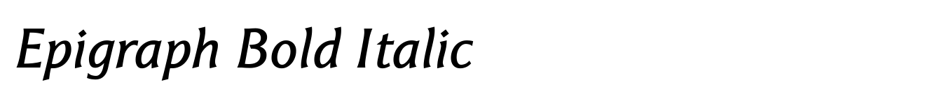 Epigraph Bold Italic